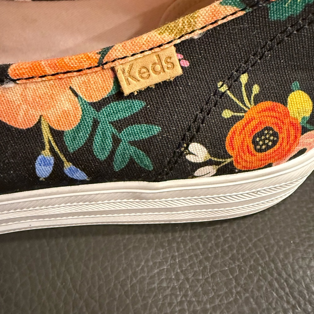 Keds x Rifle Paper Co Shoes Womens 11 Floral Double Decker Slip On Sneakers - Picture 8 of 8